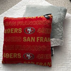 NFL San Francisco 49ers Red and Gold Pillow Set.